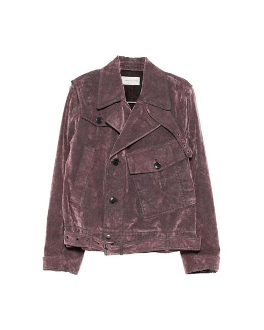 Dries Van Noten Vassel Den Jacket in het Brown voor heren