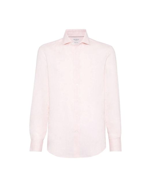 Brunello Cucinelli Pink Casual Shirts for men