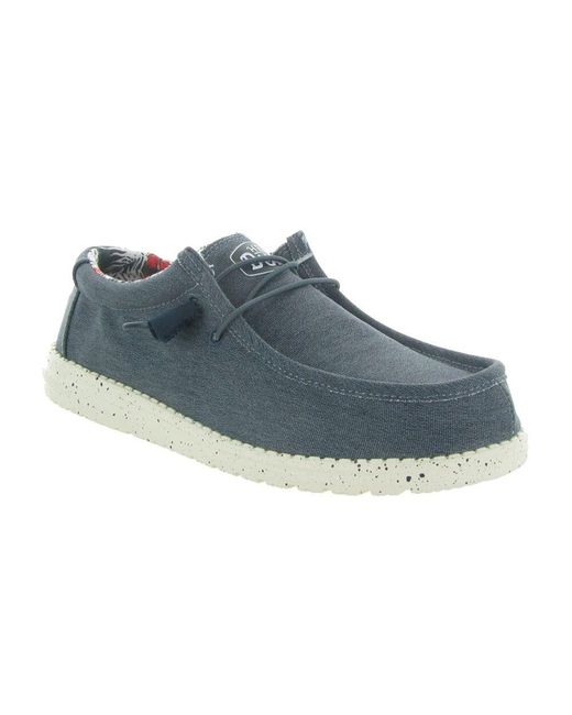 HeyDude Stretch Canvas Schuhe in Blue für Herren