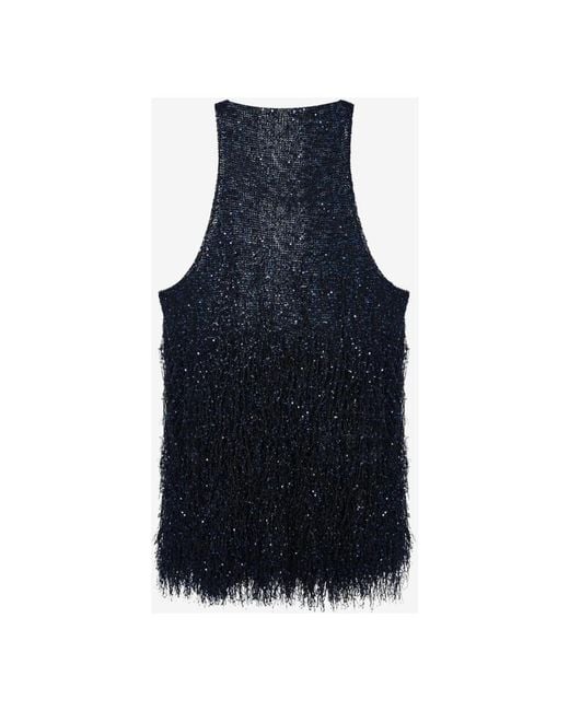 Giorgio Armani Blue Sleeveless Tops