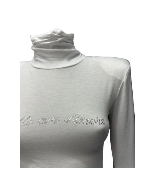 Giulia N Couture Gray Long Sleeve T-Shirts