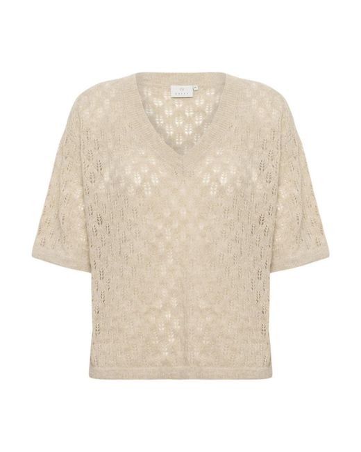 V-Neck Knitwear Kaffe en coloris Natural