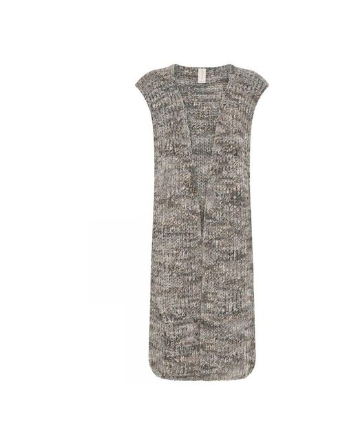 Skovhuus Gray Oversize lange weste haselnuss