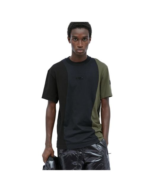 T-shirt con logo in stile a blocchi di colore di Moncler in Black da Uomo