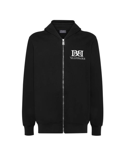 Billionaire Hoodies & Sweatvesten ,Zwart ,Katoen Hoodie Sweatjacket Ls in het Black voor heren