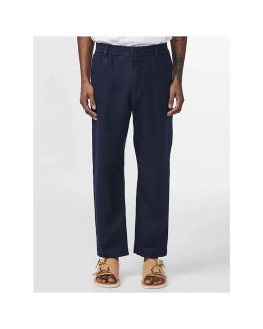 NN07 Blue Straight Trousers for men