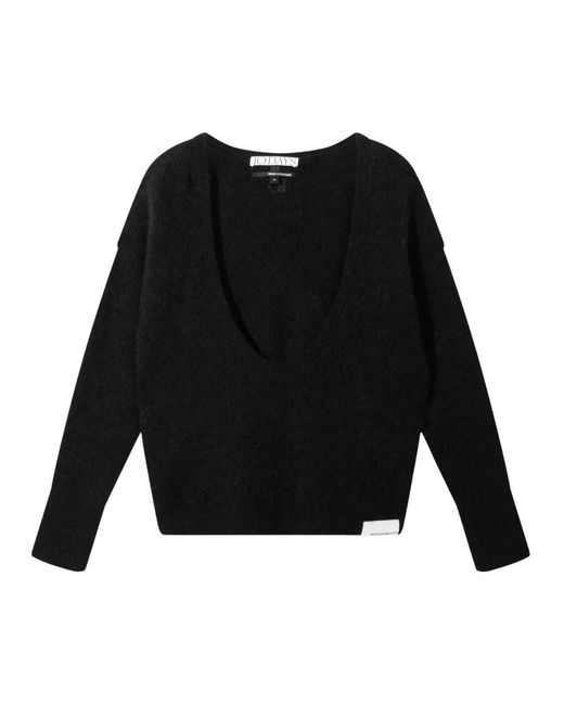 10Days Black Round-Neck Knitwear