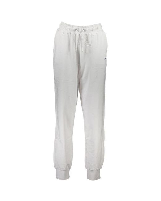 Fila Broeken ,Wit ,Katoen Cotton Pant in het Gray