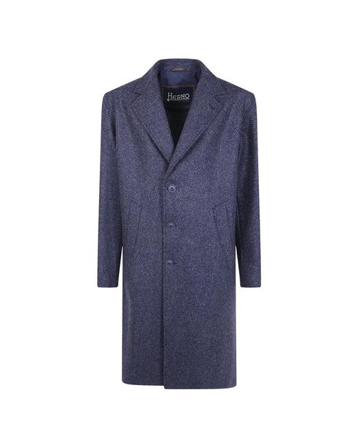 Herno Single-Breasted Coats in het Blue voor heren