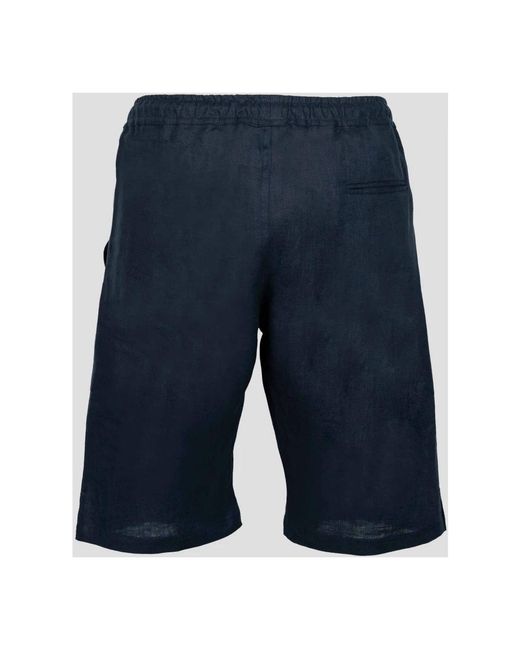 Kiton Linnen Shorts in het Blue voor heren