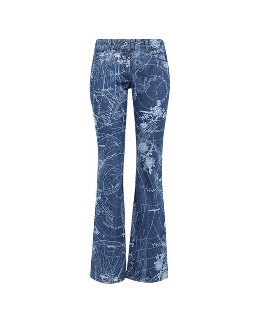 Off-White c/o Virgil Abloh Blue Bootcut Jeans