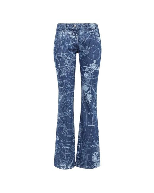 Off-White c/o Virgil Abloh Blue Boot-Cut Jeans