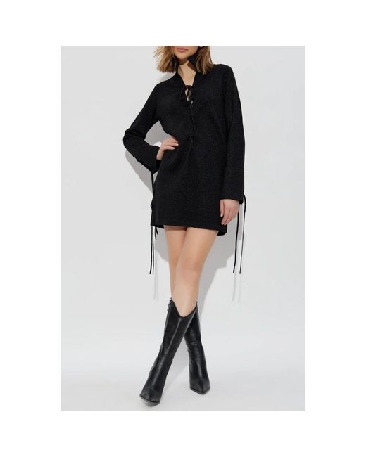 Zadig & Voltaire Black Kleid mit metallischem faden