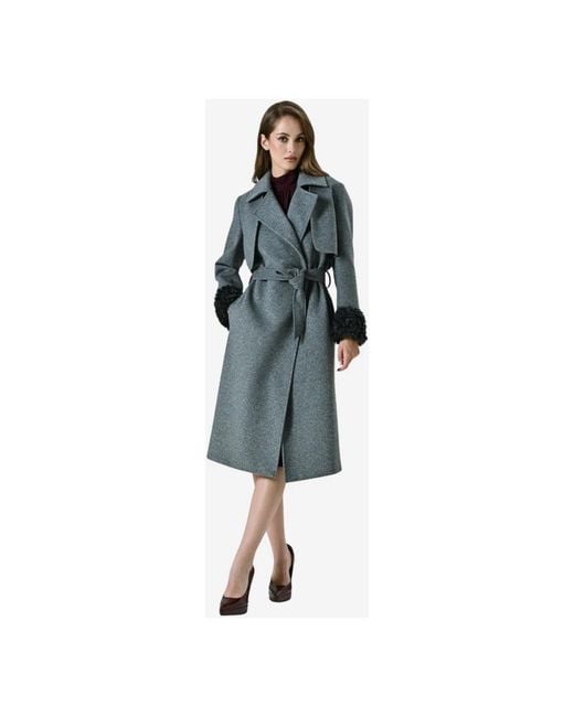 Rinascimento Blue Belted Coats