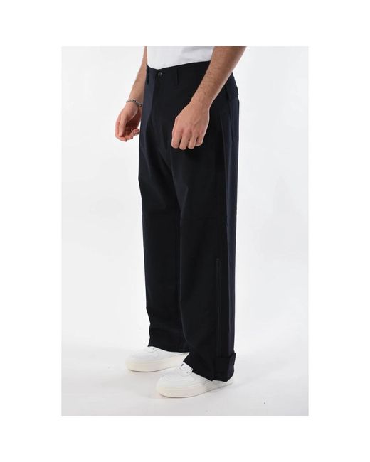 Department 5 Black Wide Trousers for men