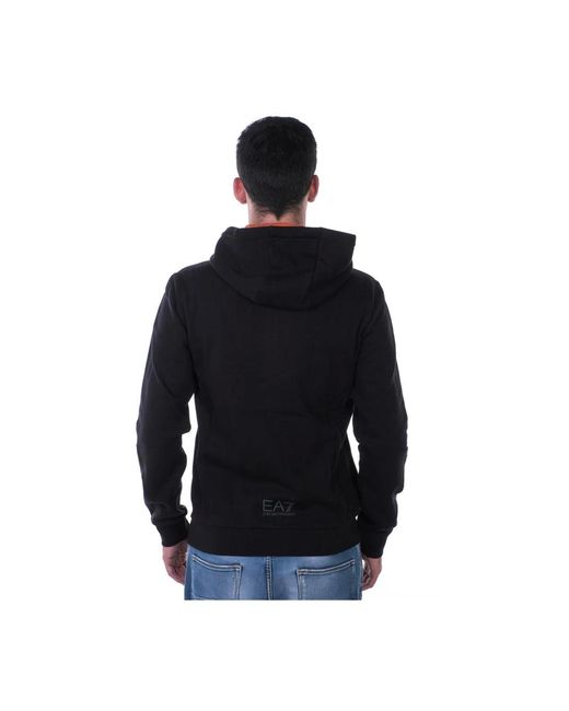 EA7 Zip-Through Sweatshirt in het Black voor heren