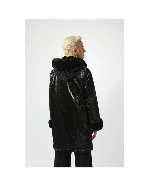 Joseph Ribkoff Black Faux Fur & Shearling Jackets