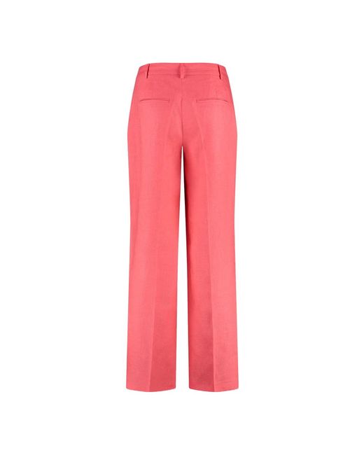 Gerry Weber Pink Elegante Leinenhose Mit Bügelfalten