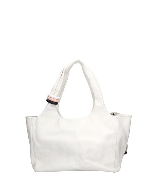 Rebelle White Shopping Bags