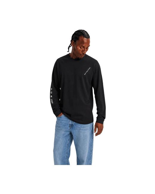 Off The Pitch Black Long Sleeve T-Shirts for men