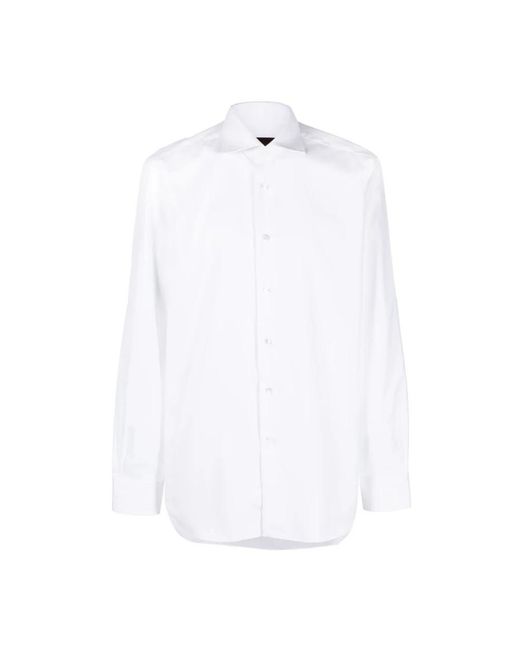 Barba Napoli White Formal Shirts for men