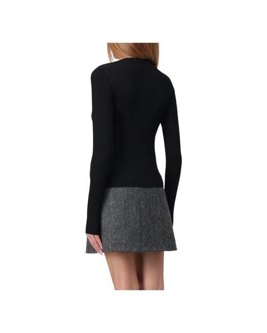 Pinko Black Round-Neck Knitwear