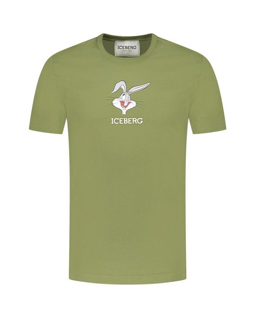 Iceberg Grünes baumwoll-t-shirt 31 kollektion in Green für Herren