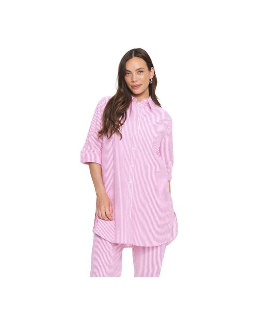 Saint Tropez Purple Gestreiftes Tunika-Kleid Fandango