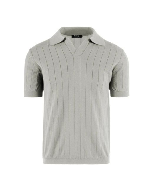 Bomboogie Gray V-Neck Knitwear for men