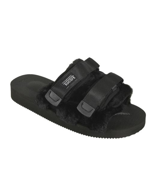 Suicoke Black Sliders