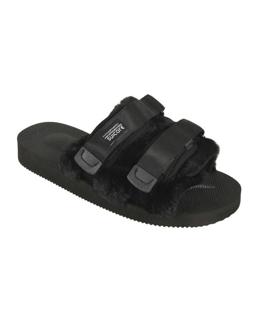 Suicoke Black Sliders