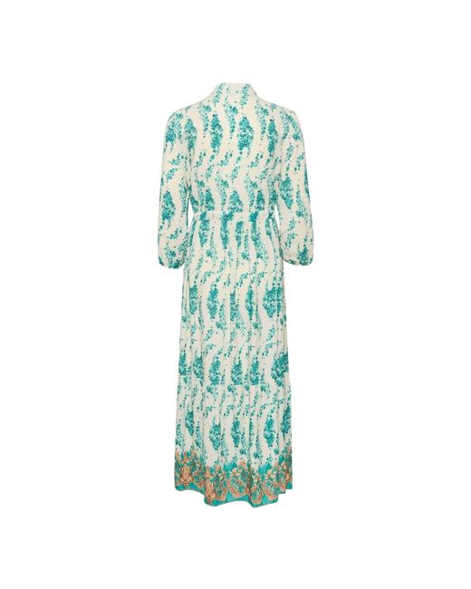 Cream Green Midi Dresses