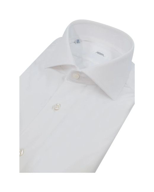 Barba Napoli Weißes slim fit hemd in White für Herren