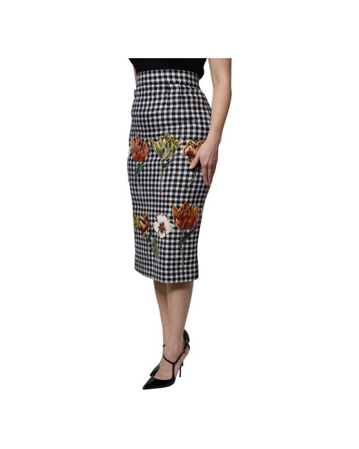 Dolce & Gabbana Black Midi Skirts