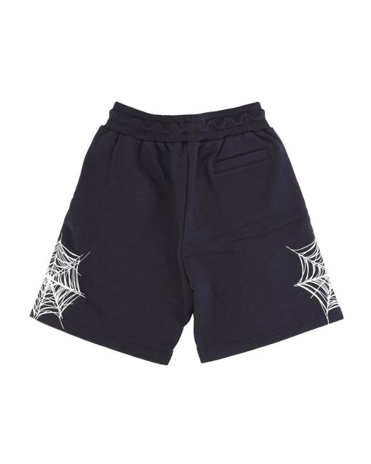 PHOBIA ARCHIVE Cobweb Print Shorts in het Blue voor heren