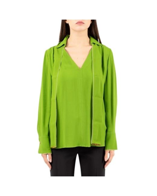 Elisabetta Franchi Green Blouses