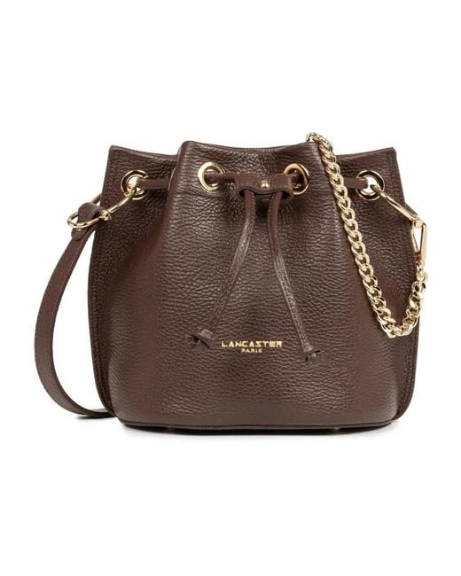 Lancaster Brown Bucket Bags