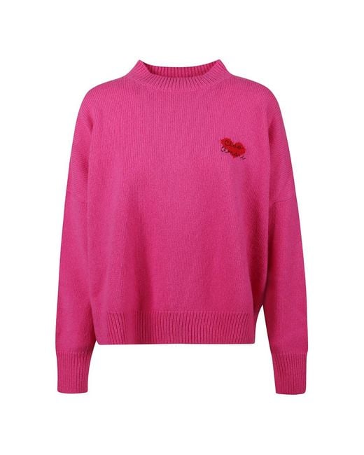 Giada Benincasa Pink Heartbeat Sweater