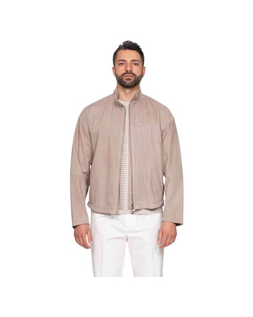 Emporio Armani Brown Light Jackets for men