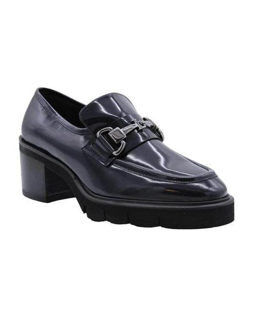 Luca Grossi Black Damastblume Mokassin Schuhe