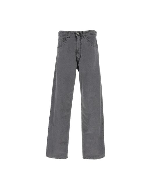 MM6 by Maison Margiela Gray Wide Jeans for men