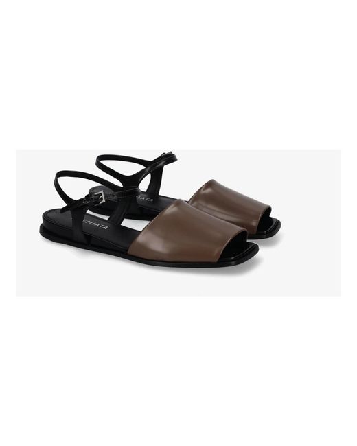 Premiata Black Flat Sandals