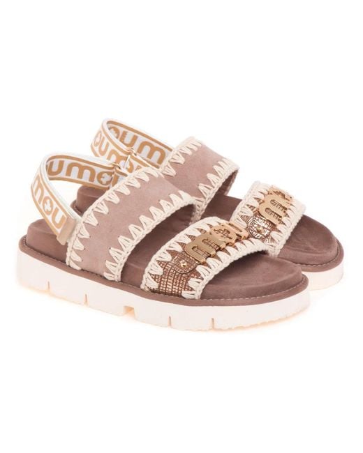 Mou Pink Flat Sandals