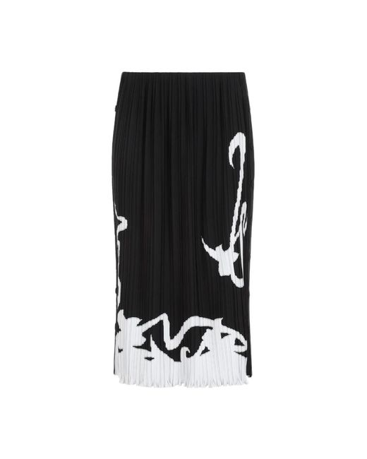 Pleated long skirt di Lanvin in Black
