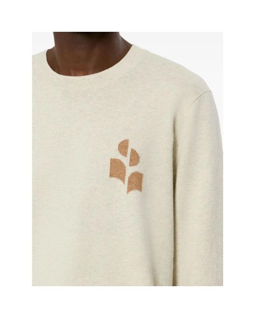 Isabel Marant White Round-Neck Knitwear for men