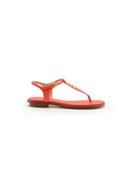Michael Kors Red Flat Sandals