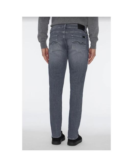 7 For All Mankind Blue Slim Fit Jeans for men