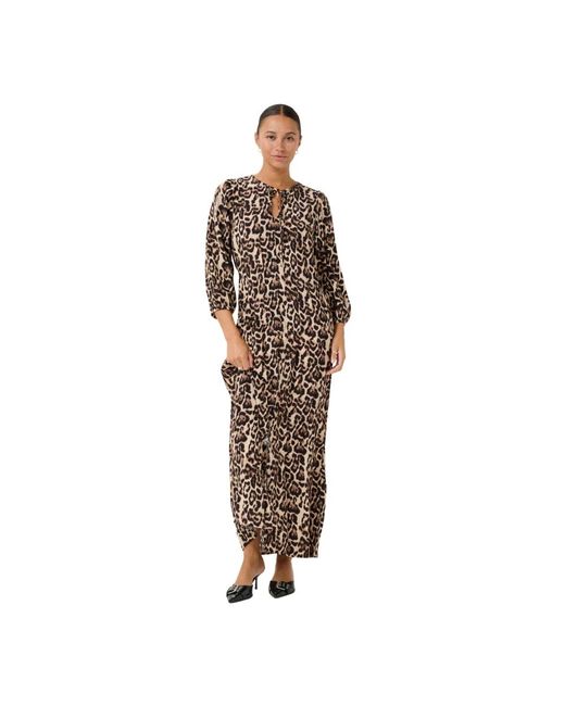 Maxi Dresses Kaffe de color Brown