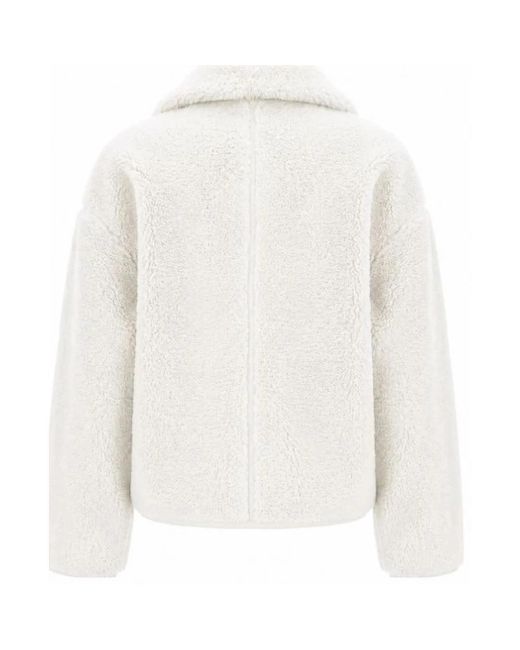 Pinko White Faux Fur & Shearling Jackets