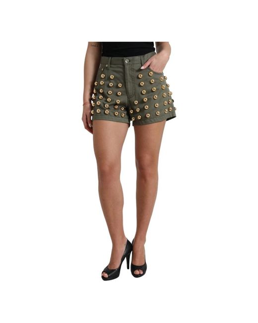 Dolce & Gabbana Green Casual Shorts